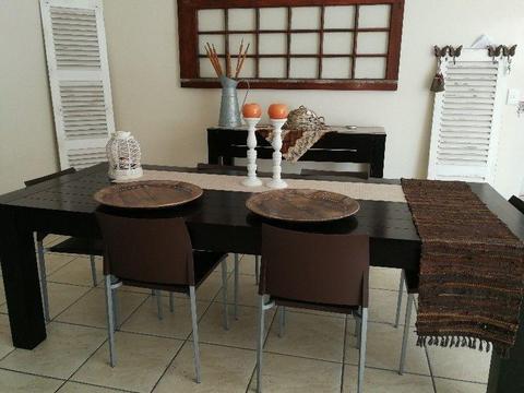 Dining room table and server