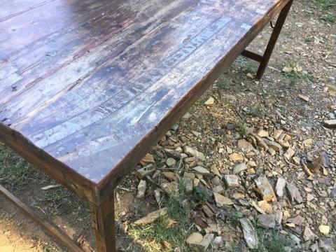 Something different in a table you want? Reclaimed wood and metal