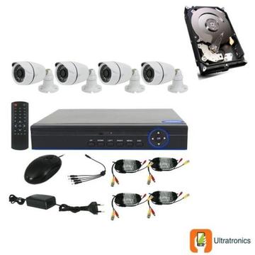 4 Channel AHD CCTV DIY camera system with Hard Drive