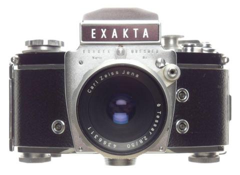 EXAKTA Carl Zeiss TESSAR 2/58 lens f=58mm cased SLR vintage 35mm classic film camera clean