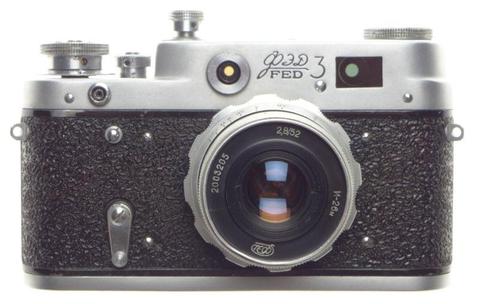 FED 3 Leica copy rangefinder Russian 35mm film camera 2.8/52mm M39 screw mount lens