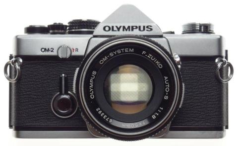 OLYMPUS OM-2 SLR 35mm vintage film camera Auto-S 1.8 f=50mm lens used