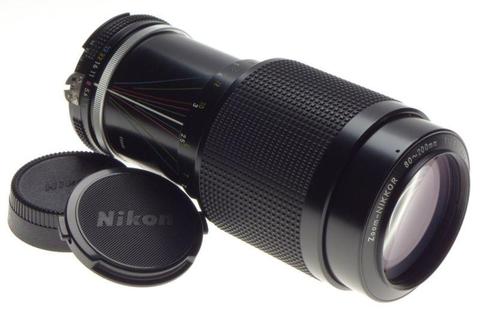 Zoom Nikkor 80-200mm 1:4.5 AI lens clean condition fits digital camera and 35mm vintage film
