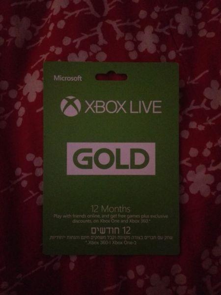 Xbox live gold card 12months free online games discounts plus two games download every month