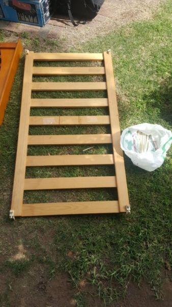 Complete wooden baby cot for sale