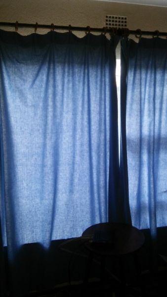 curtains blue