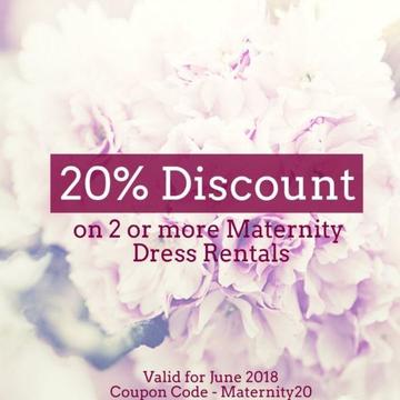 June Special on Maternity dress rentals
