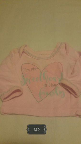 Pre-loved Baby girl clothing Newborn to 6 Months in good condition