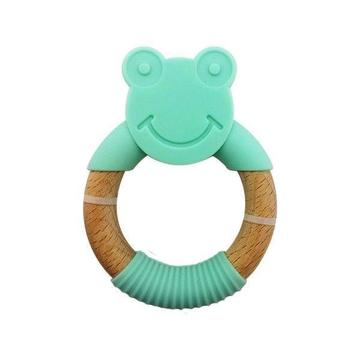 Beechwood silicon teether