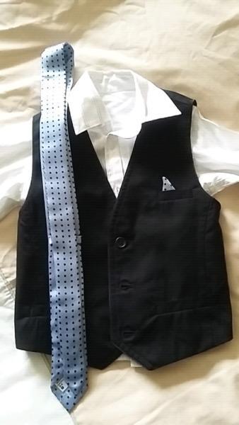 Shirt, waistcoat & tie set