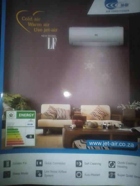 SPECIAL Air con installed with full warranty R4650 9000btu Covers 20sq/m new design and look