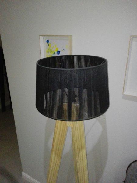 2 Black Art Deco lamp shades