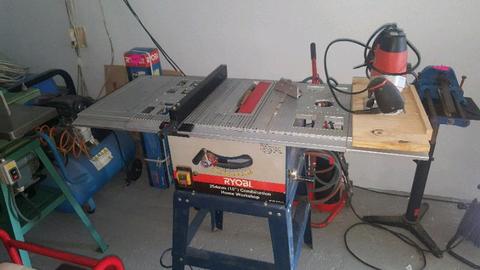 Table Saw with Extended Table and Router Combo
