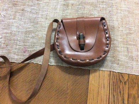 Brown leather handbag, forever 21