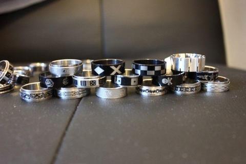 NEW: Assorted Men's Stainless Steel Rings - Bulk lot (R24 per ring)