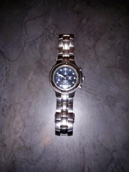 Fossil blue steel watch