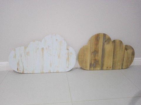 Rustic Wooden clouds for wall decor in baby's room