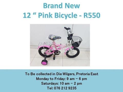 Brand New 12 “ Pink Bicycle