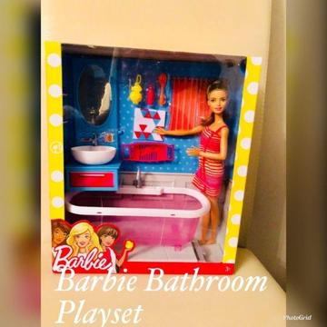 Barbie Bathroom Playset - Brand New