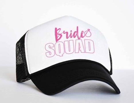 BRIDE SQUAD CAPS-LIMTED STOCK-PLEASE LOOK AT ALL PICS-Brand new sealed in packet