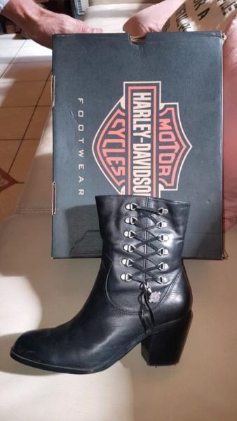 Harley davidson ladys boots real leather