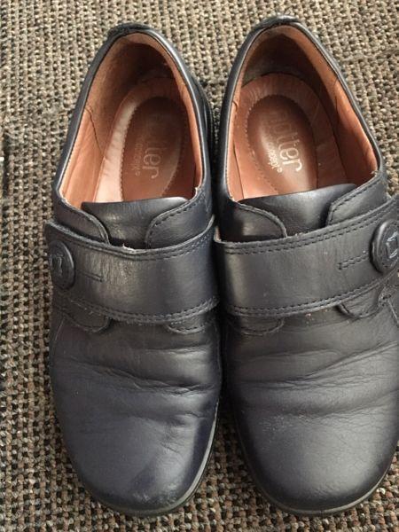 Navy genuine leather Hotter shoes for work/nurses