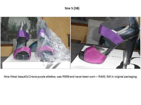 Nine West 2-tone purple heels (size 5)