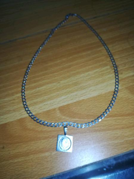 Sterling silver chain and pendant