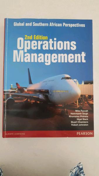 Operations Management UNISA textbook for sale