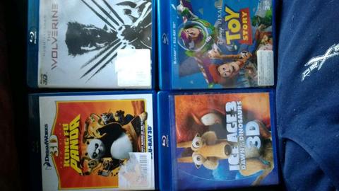 3D blu rays for sale