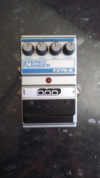 Made in USA DOD Stereo Flanger FX-75B with DELAY guitar effects pedal