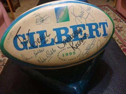 Fully signed world cup rugby ball 1995