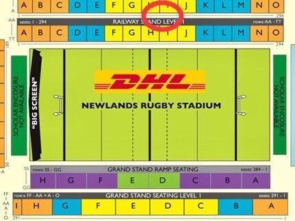 4x category 1 tickets for sale for boks vs England rugby at Newlands. Face value