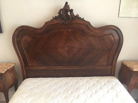 FRENCH CARVED ANTIQUE BED FOR SALE