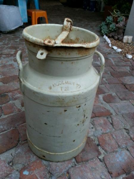 Old large milk can