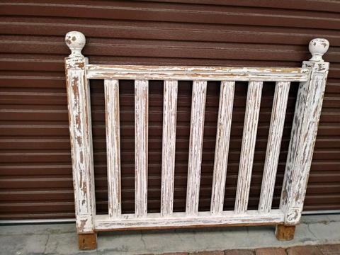 Old vintage style three quarter headboard