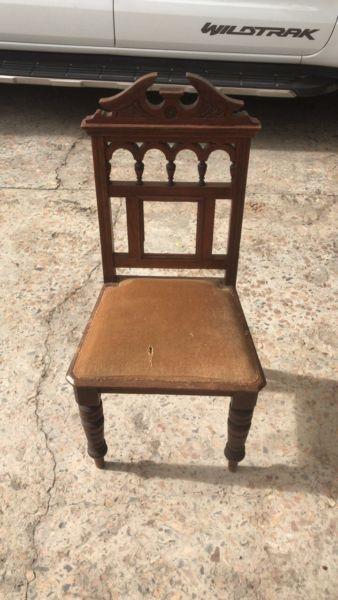 2 antique teak chairs r200 ea