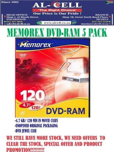 MEMOREX DVD-RAM CASSETTE