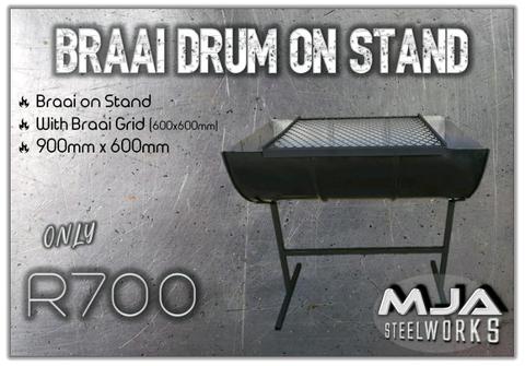 Braai Drum on stand with Grid for R700!