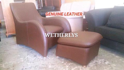 ✔100% LEATHER Wetherlys Retro Armchair