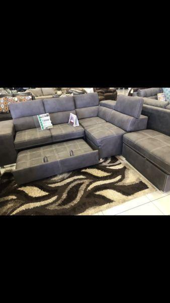 L shape lounge suite also sleeper couche