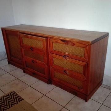 Wooden Dressing Table + Chair