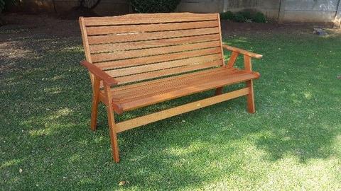 Solid Wood 3 seater garden bench for sale - only 1 left!