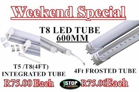 Special T8 1,2M LED 4FT INTEGRATED TUBES 18W CLEAR COVERS
