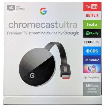 Google Chromecast Ultra | 4K Video Media Streaming Player‎