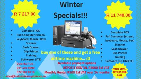 WINTER SPECIALS ON POS HARDWARE & SOFTWARE