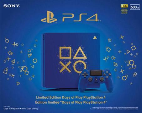 PlayStation 4 Slim 500GB Console - Days of Play Limited Edition (PS4)(New)