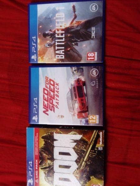PS4 games: Need For Speed Payback, Battlefield 1, and DOOM