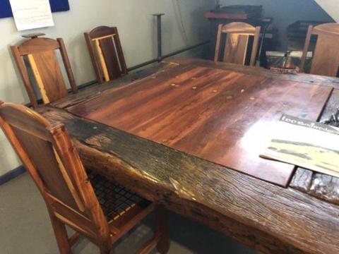 8 seater sleeper wood dining table