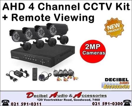 AHD 4 Channel CCTV Kit with Remote Viewing